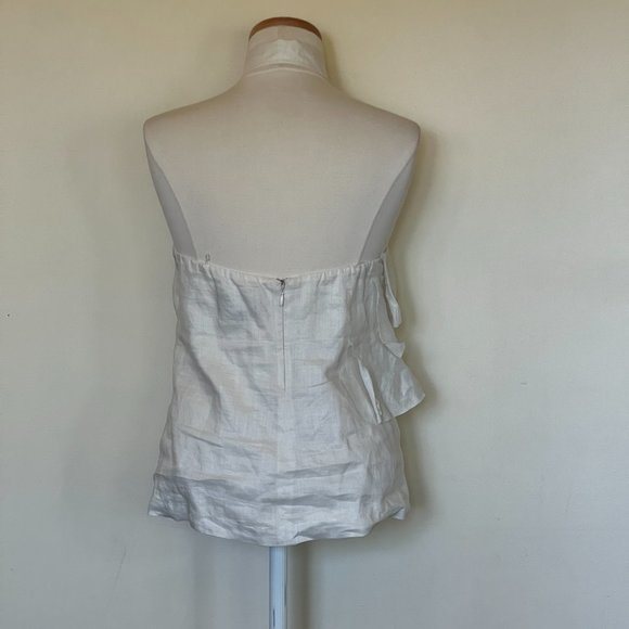 Robert Rodriguez Ivory Ramie Halter Top 8 - Picture 2 of 13